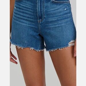 PAIGE Dani Blue Distressed Jean denim cut off Shorts 27